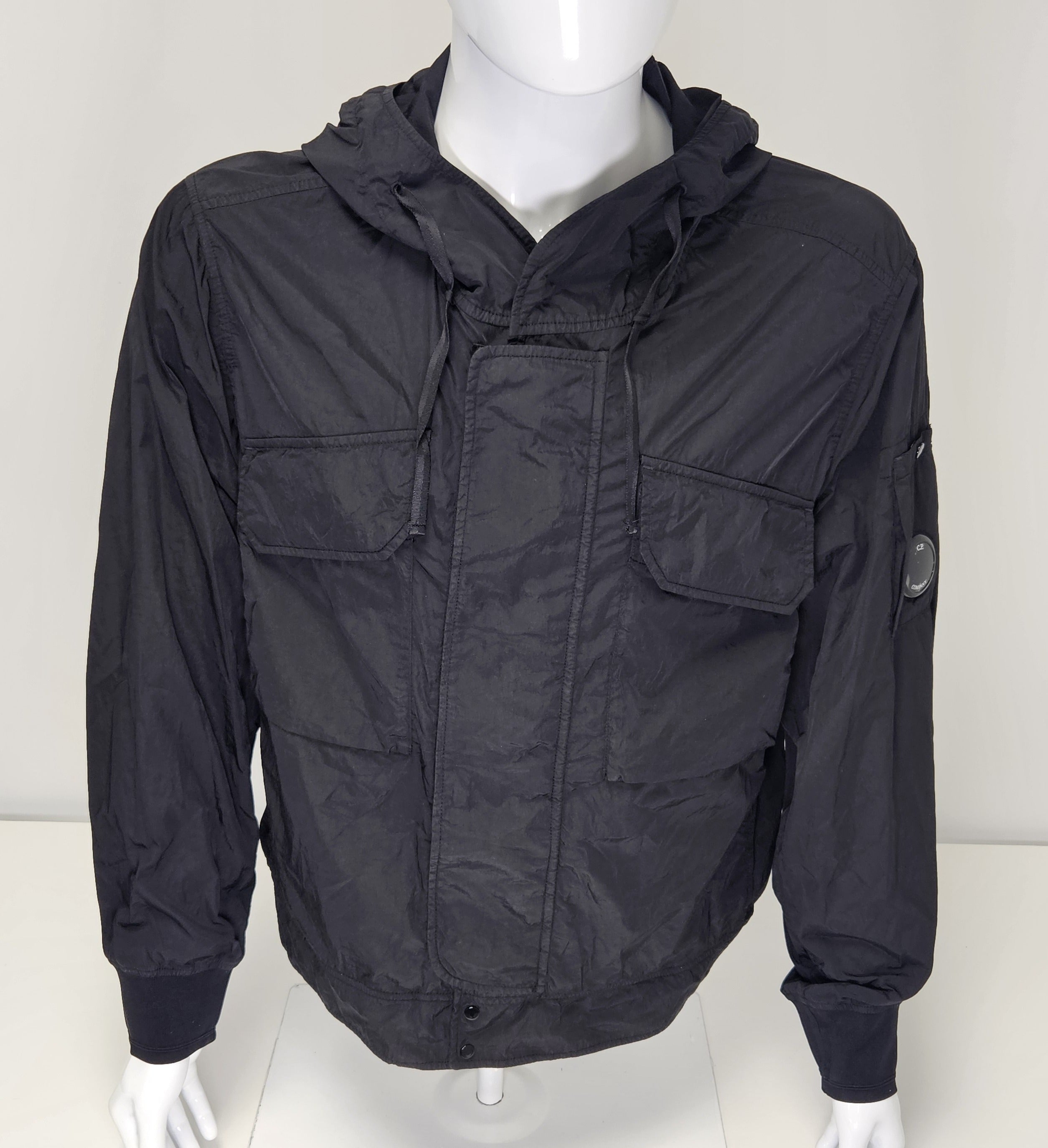 C.P. Company Chrome-R Hooded Lens Jacket - Black