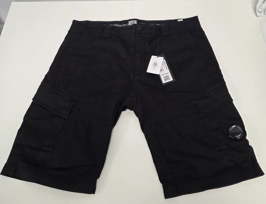 C.P. Company Stretch Cargo Shorts - Black