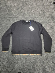 Burberry Check Trim Cotton Sweatshirt