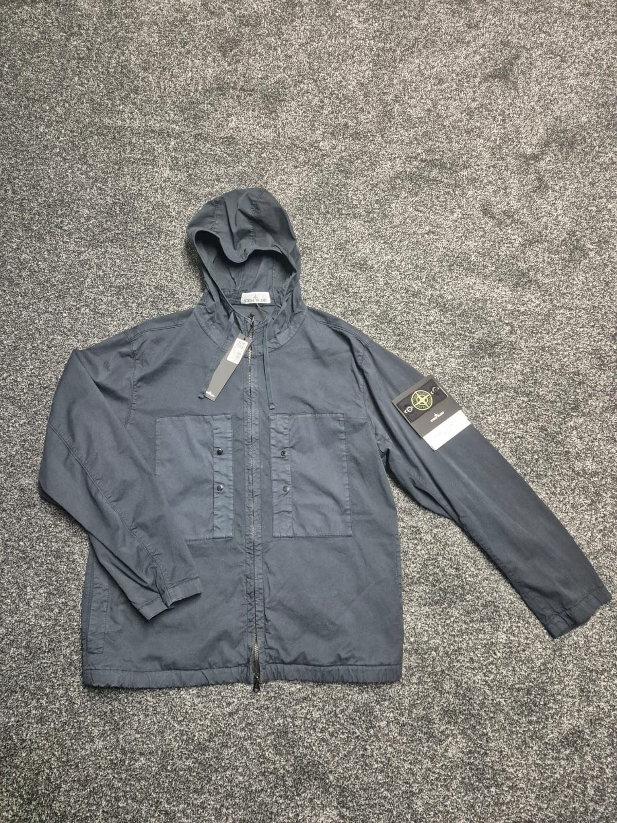 Stone Island Supima® Cotton Twill Stretch Hooded Overshirt